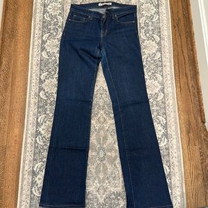 Hemmed small flare j brand jean